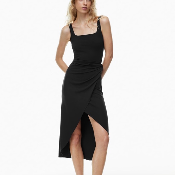 Aritzia Wilfred Saturn Midi Dress - Black M - Picture 1 of 7